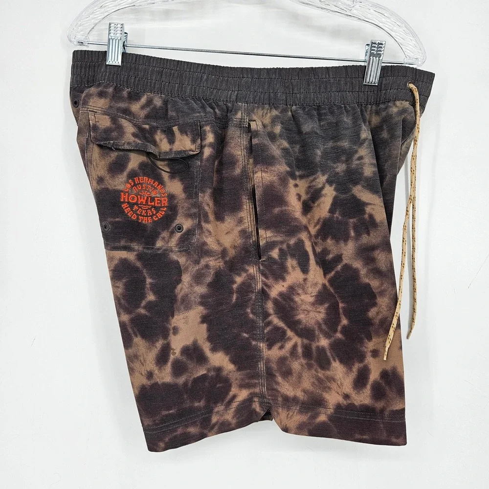 Howler Brothers Boardshorts Mens 34 Deep Set Sky Tie Dye Beach Bum
